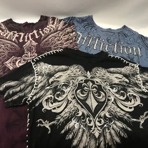 Set of three Men's Affliction T-Shirts